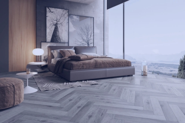 Elegant Hardwood flooring installation in progress in Edmonton